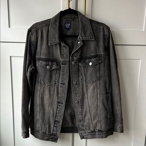 GAP Black Washed Denim Jacket